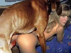 Animal orgy two girls suck big dog